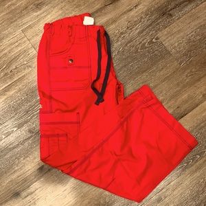 Red Dickies Cargo scrub pant